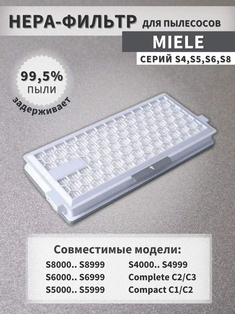 HEPA фильтр SFHA50 для пылесосов Miele S4, S5, S6, S8, С2, С3, S4000-S6999, S8000- S8999  #1