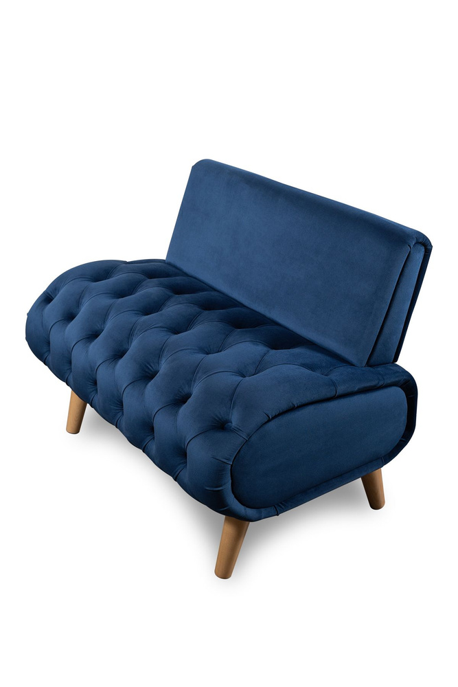 Прямой диван, механизм Нераскладной, 100х60х78 см,синий #1