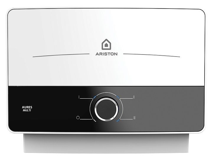 Водонагреватель проточный электрический Ariston AURES M 12 TR, белый. Уцененный товар  #1