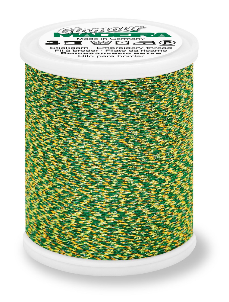 Нитки для шитья и вышивки Madeira, металлизированные Glamour №12, цвет 3257  #1