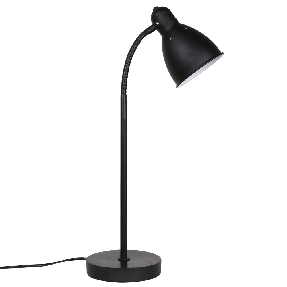 Лампа настольная, светильник настольный под лампу Е27 60 Вт черный TM Uniel  #1