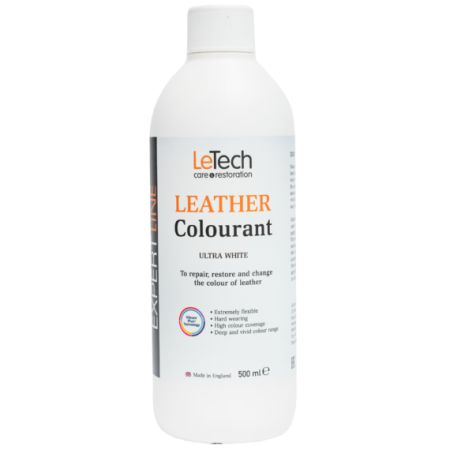 LeTech Expert Line Краска для кожи (Leather Colourant) Ultra White, 500мл #1