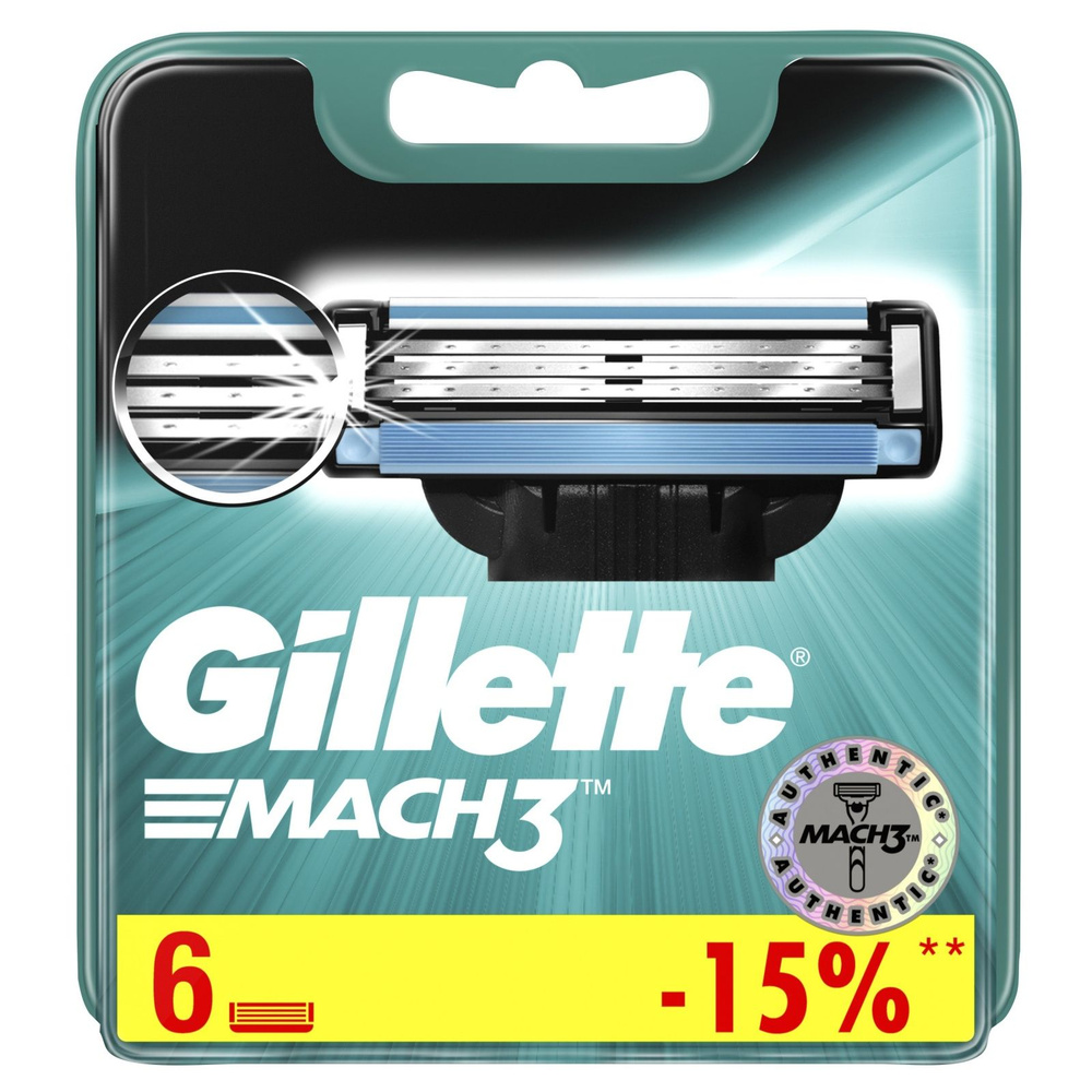 Сменные кассеты Gillette Mach3, 6 шт #1