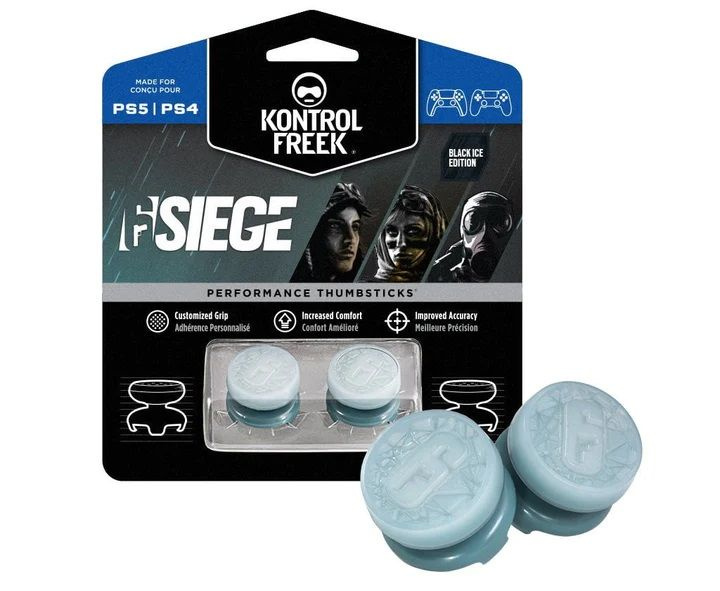 Насадки на стики FPS KontrolFreek Six Siege Black Ice для геймпада Sony PS4, PS5, Xbox 360 накладки №47 #1