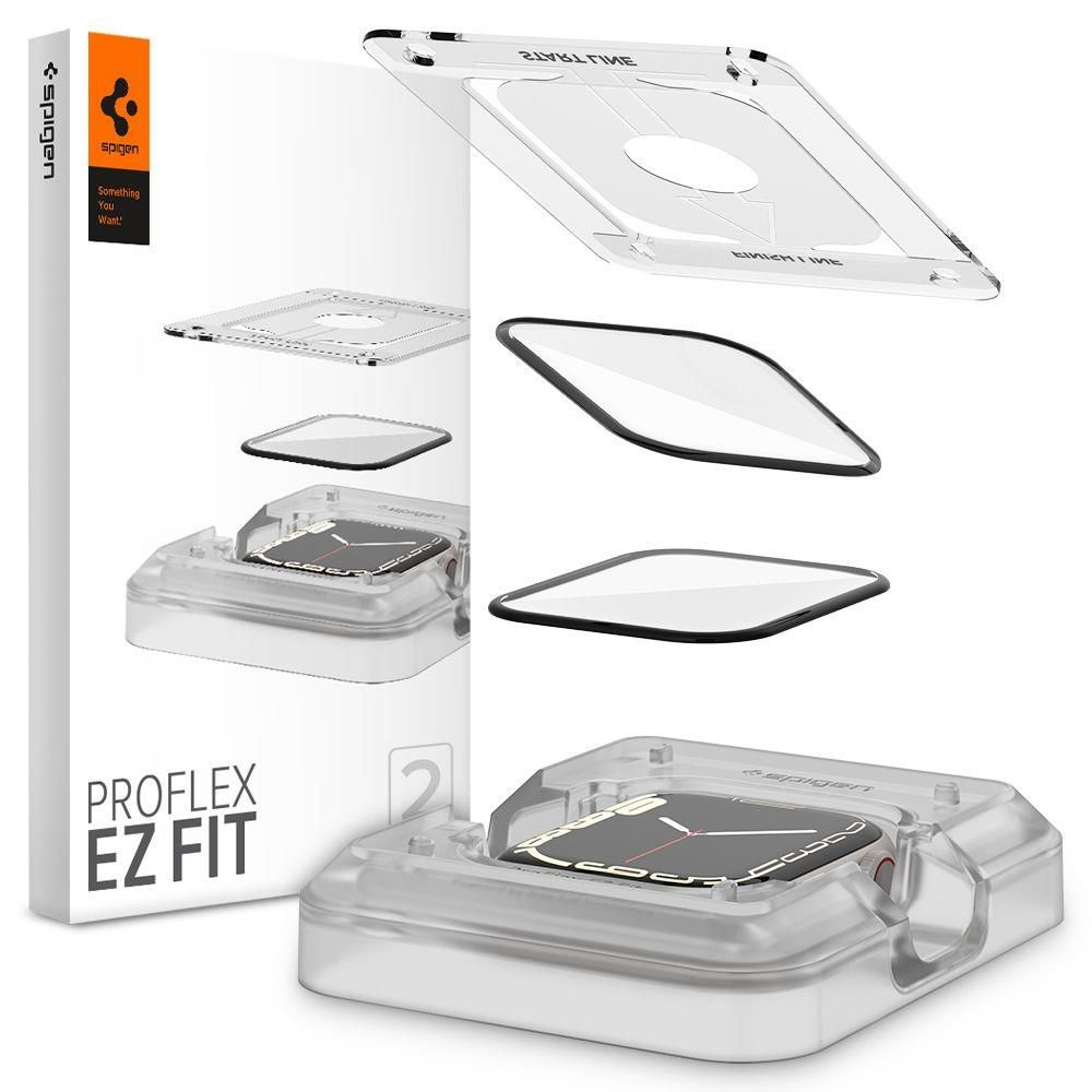 Защитное стекло SPIGEN для Apple Watch (45 mm) - ProFlex EZ Fit Прозрачный 2 шт AFL04051  #1
