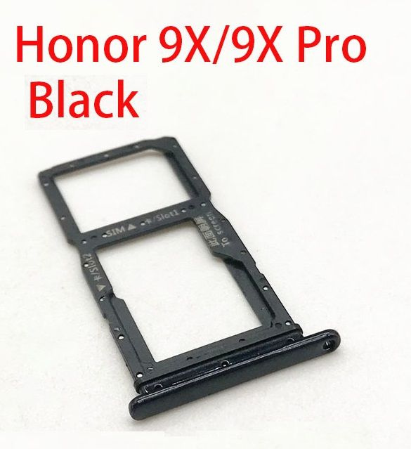 Сим лоток / Держатель сим карты / Контейнер SIM / sim holder SIM для Huawei Honor 9X / 9X Premium Черный #1