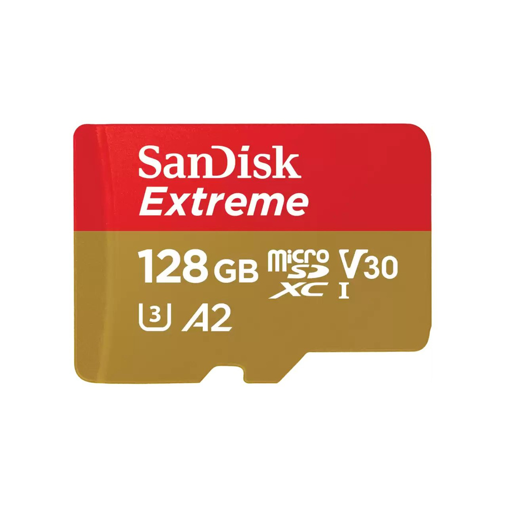 Карта SanDisk Extreme microSD для мобильных игр 128 ГБ (SDSQXAA-128G-GN6MA) с адаптером  #1