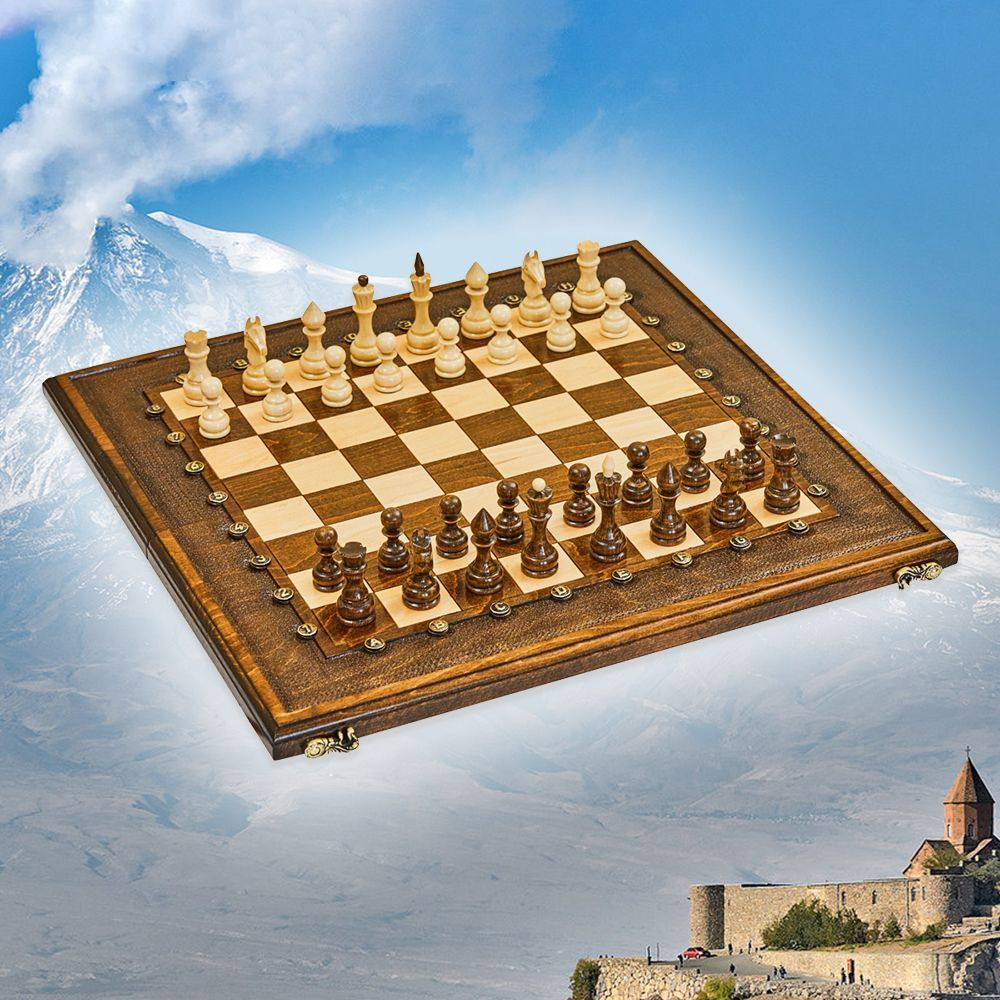 Шахматы и нарды деревянные 63 х 61 см бук Армения #1