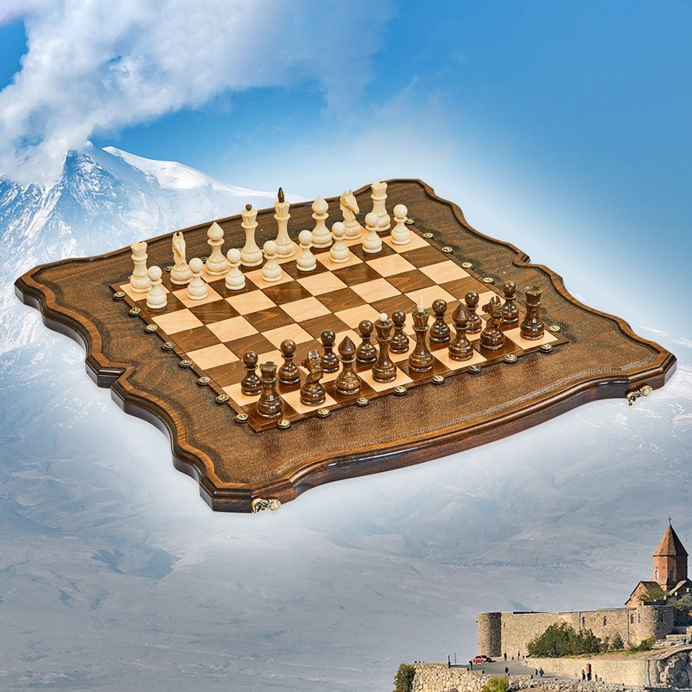Шахматы и нарды деревянные 65 х 61 см бук Армения #1