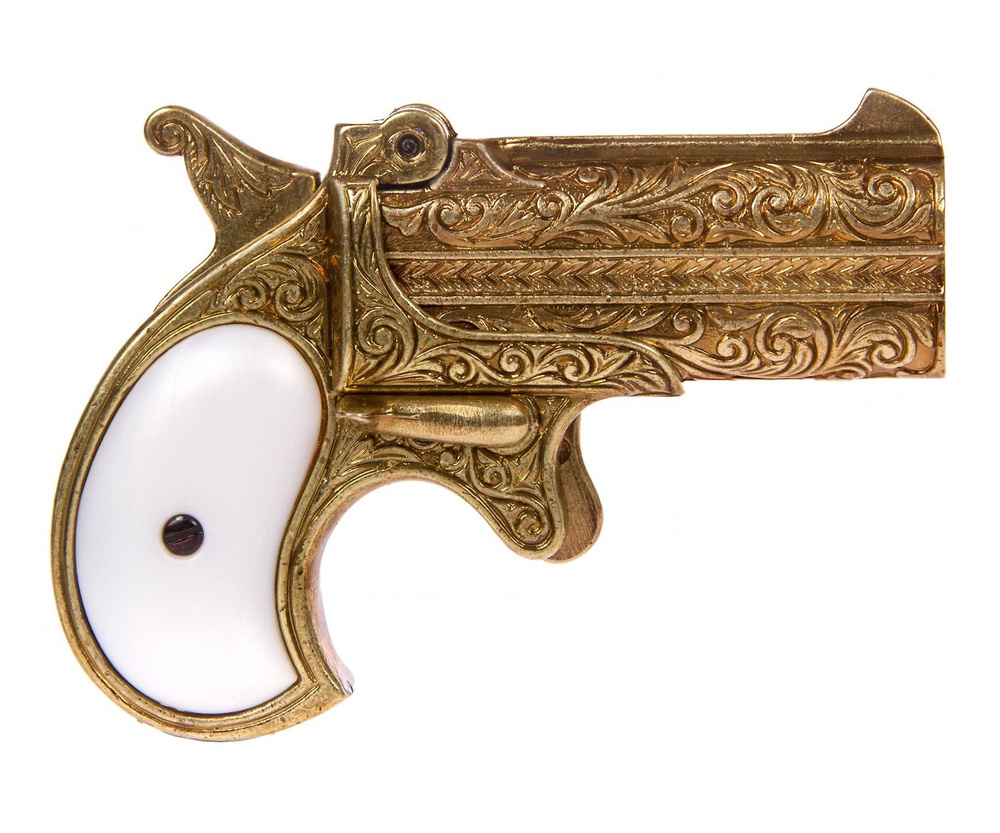 Макет пистолет Дерринджера двуствольный, латунь (США, 1866 г.) DE-1262-L  #1