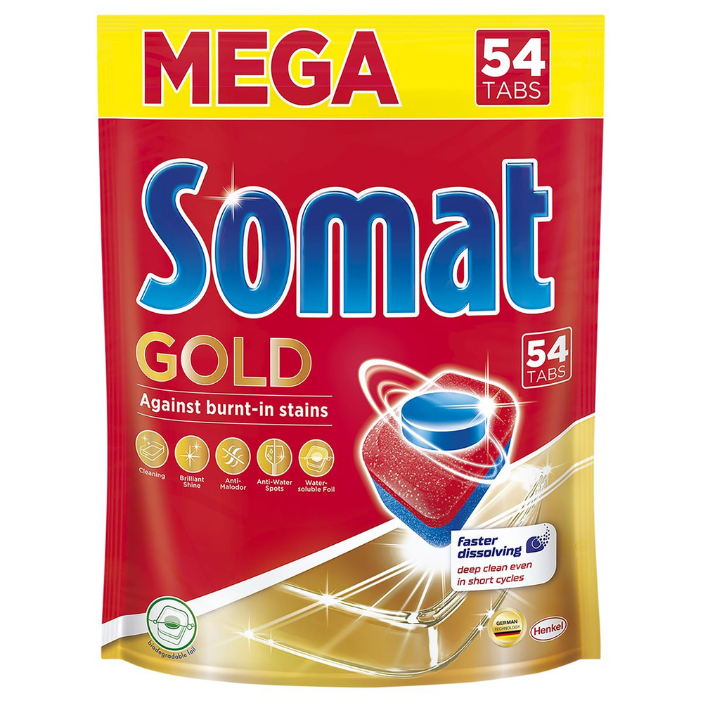 Таблетки для посудомоечных машин Сомат "Gold", 54 штуки в упаковке  #1