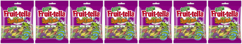 Мармелад Fruittella Змеи XXL жевательный, комплект: 7 упаковок по 70 г  #1