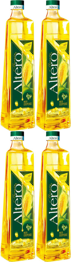 Кукурузное масло Altero Beauty рафинированное дезодорированное, комплект: 4 упаковки по 810 мл  #1