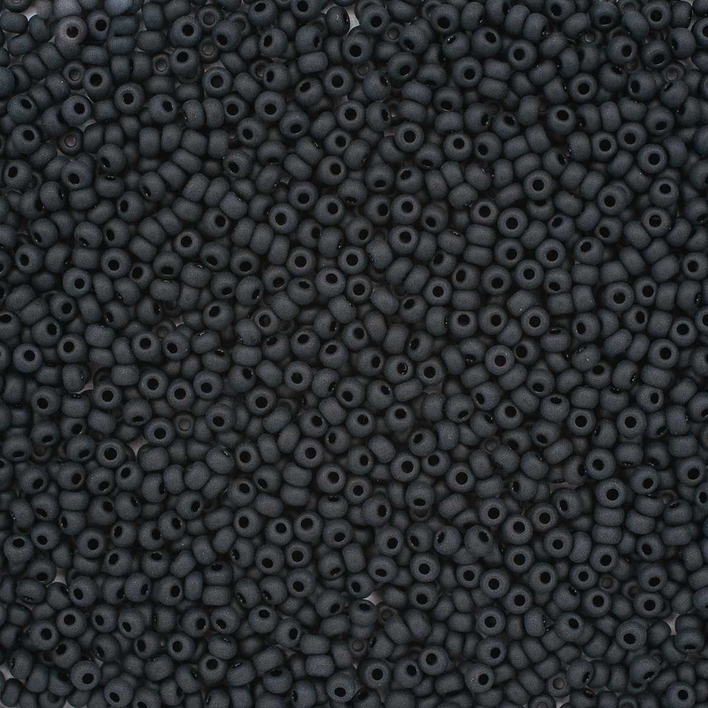 Бисер Preciosa непрозрачный черный матовый 10/0, 20 гр, цвет № 23980, бисер чешский для рукоделия плетения #1