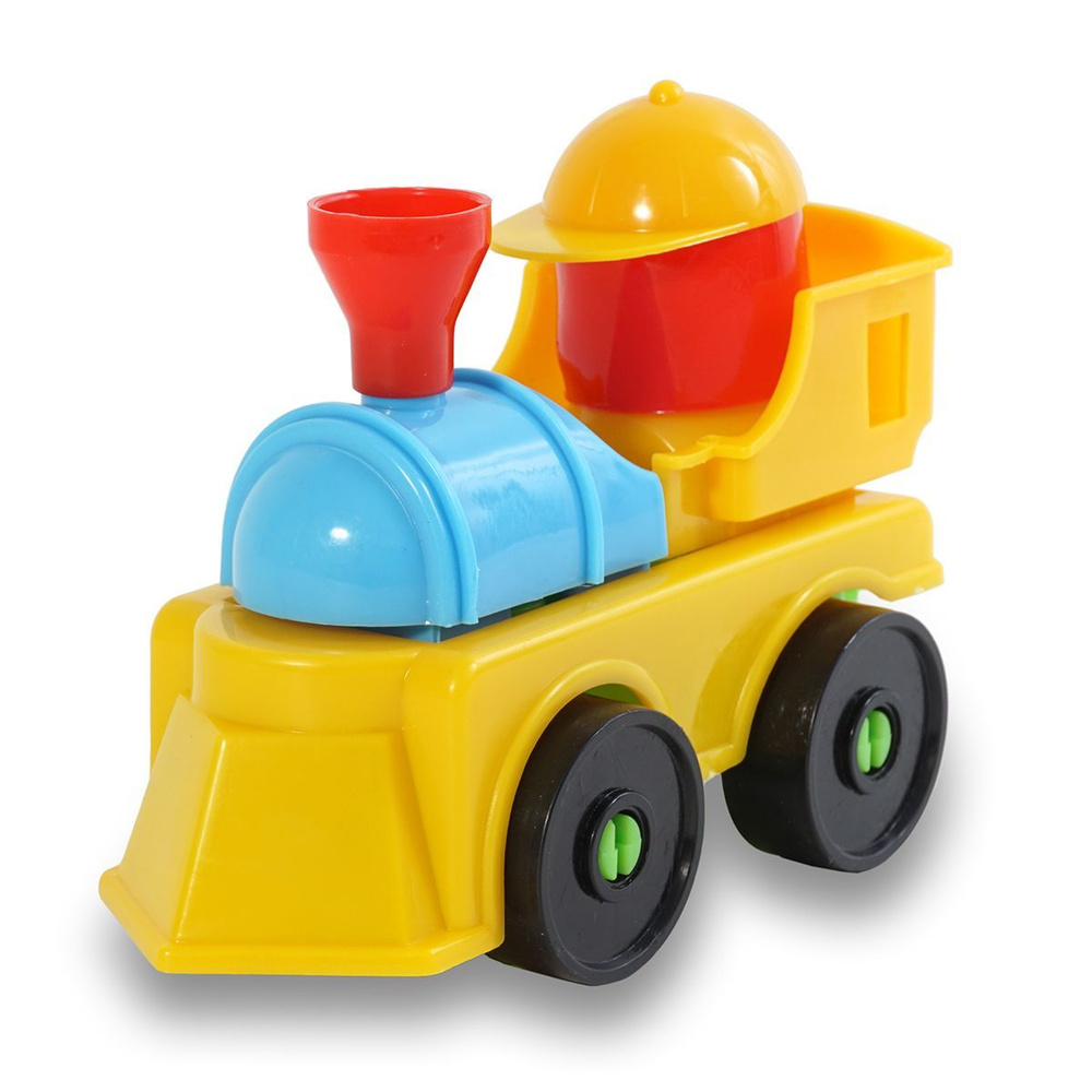 Конструктор пластиковый-паровоз BTG-046, яркая игрушка для малыша  #1