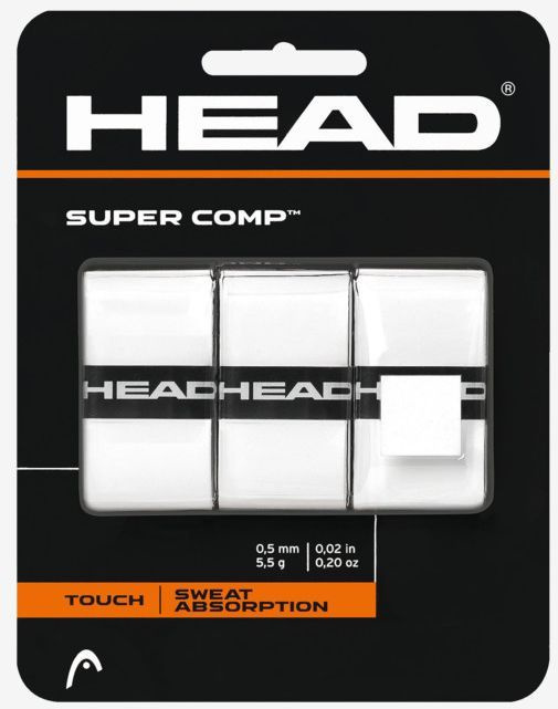 Намотка для ракетки HEAD SUPER COMP overgrip 3 шт. 285088-WH-11-N белая #1