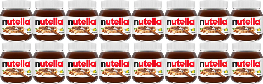 Паста Nutella ореховая с добавлением какао, комплект: 16 упаковок по 350 г  #1