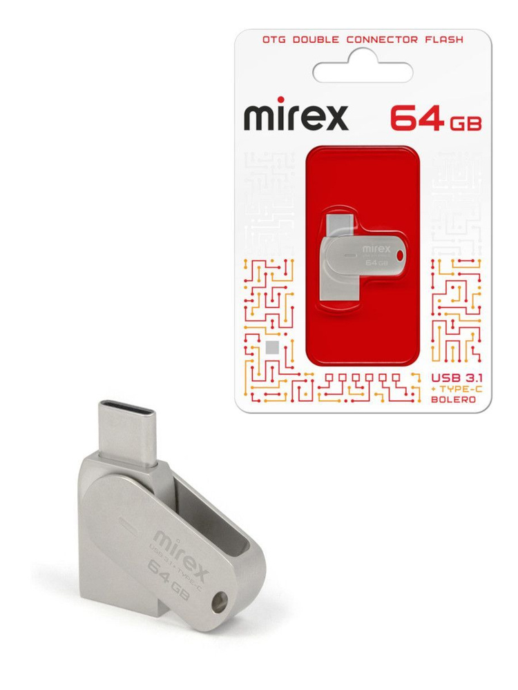 Mirex USB-флеш-накопитель BOLERO 64 ГБ, серый металлик #1