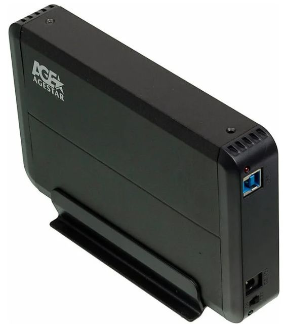 Внешний корпус для HDD AgeStar 3UB3O8 интерфейсы SATA / USB3.0 корпус пластик, алюминий цвет черный, #1