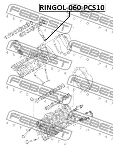 Febest Соленоид КПП, арт. RINGOL-060-PCS10, 1 шт. #1