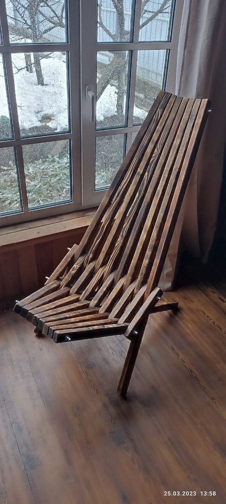 садовое кресло-шезлонг из лиственницы #1