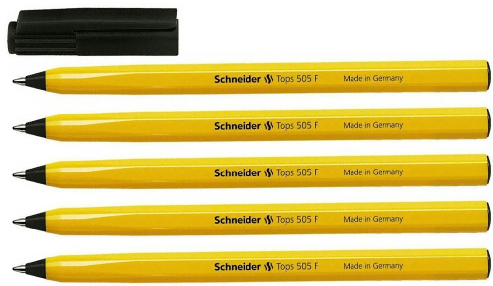 Schneider Ручка Шариковая, толщина линии: 0.4 мм, цвет: Черный, 5 шт.  #1