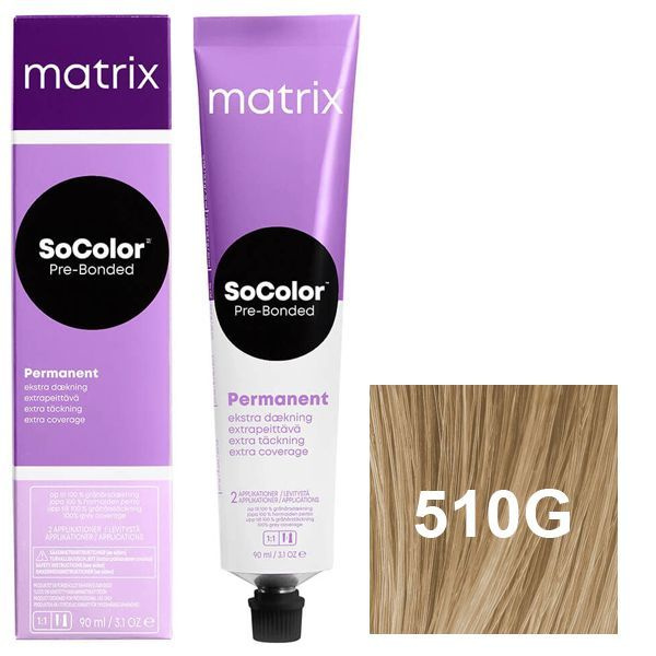 Matrix Перманентная краска для волос с бондером SoColor Pre-Bonded, 510G (510.3) очень-очень светлый #1