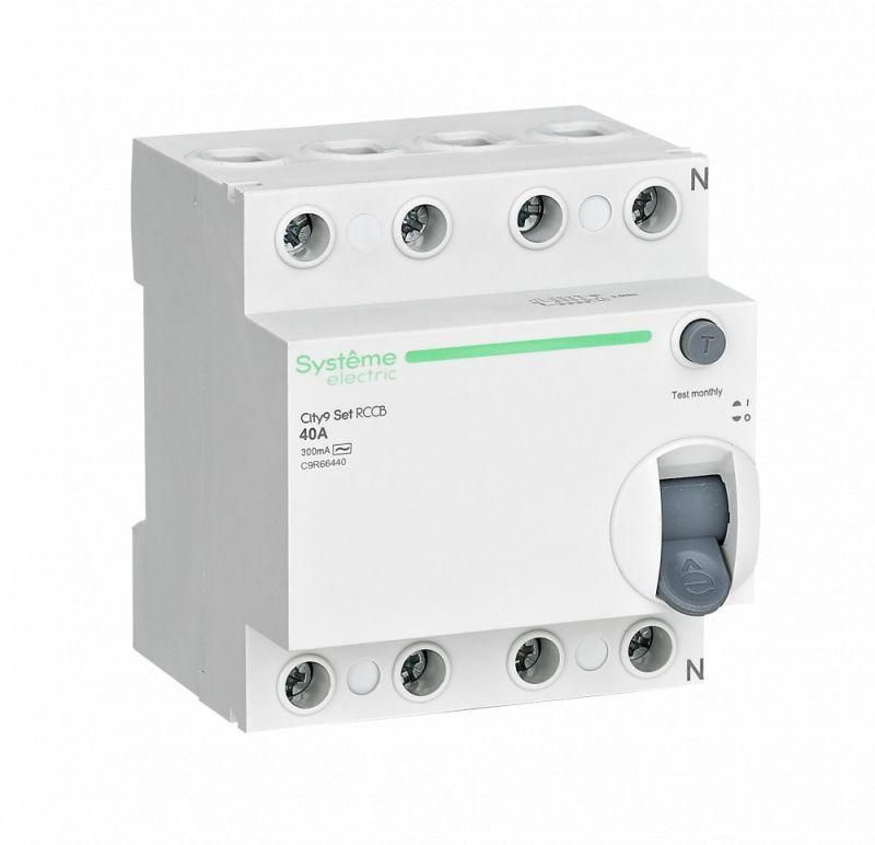 Выключатель дифференциального тока (УЗО) 4п 40А 300мА тип AC City9 Set 400В SE C9R66440  #1
