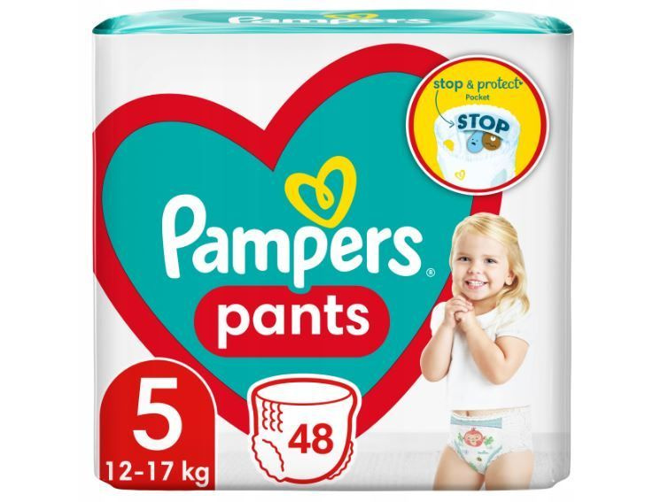 Подгузники-трусики Pampers Pants для малышей 12-17 кг, 5 размер, 48 шт  #1