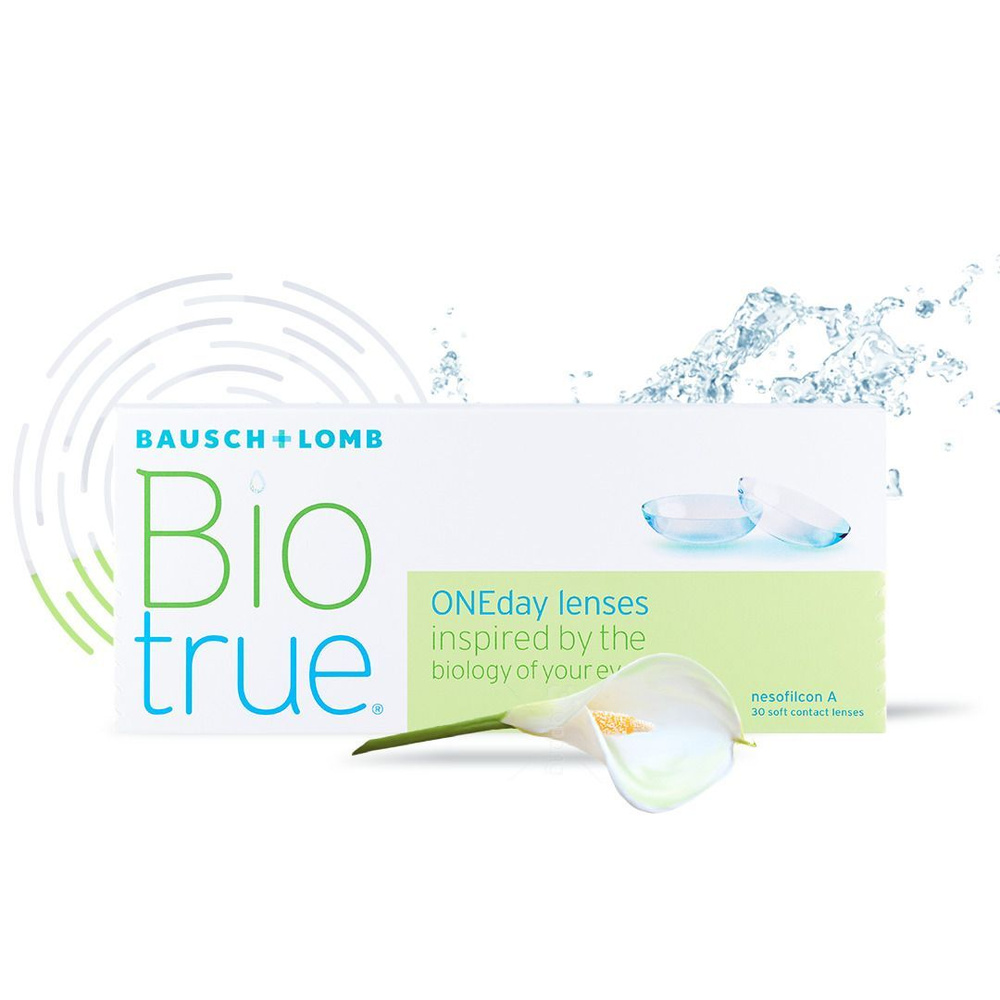 Однодневные контактные линзы Biotrue ONEday, 30 шт. R: 8.6, D: -0.50 #1