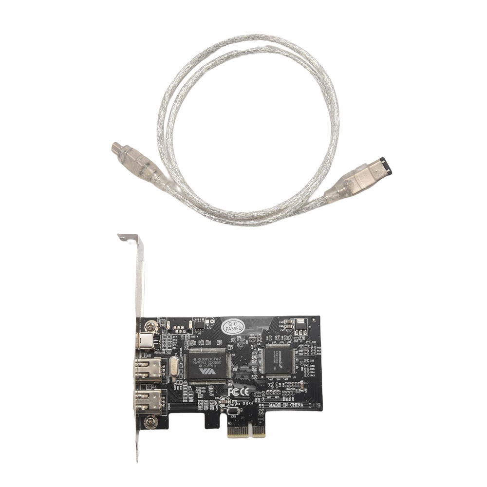 PCI Express x1 PCI-E FireWire 1394a IEEE1394 Контроллер Плата 3 Порта #1