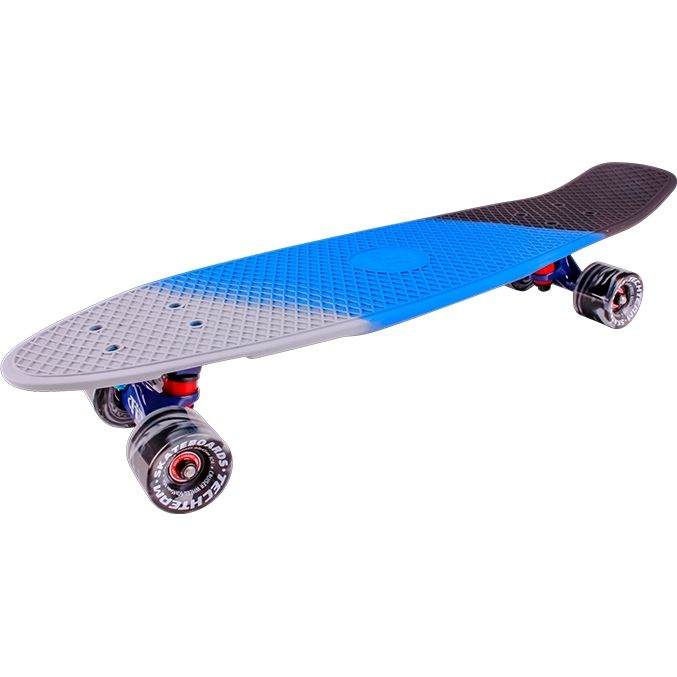 Скейтборд круизер TECH TEAM TRICOLOR 27' серый-синий-черный NN004199 #1