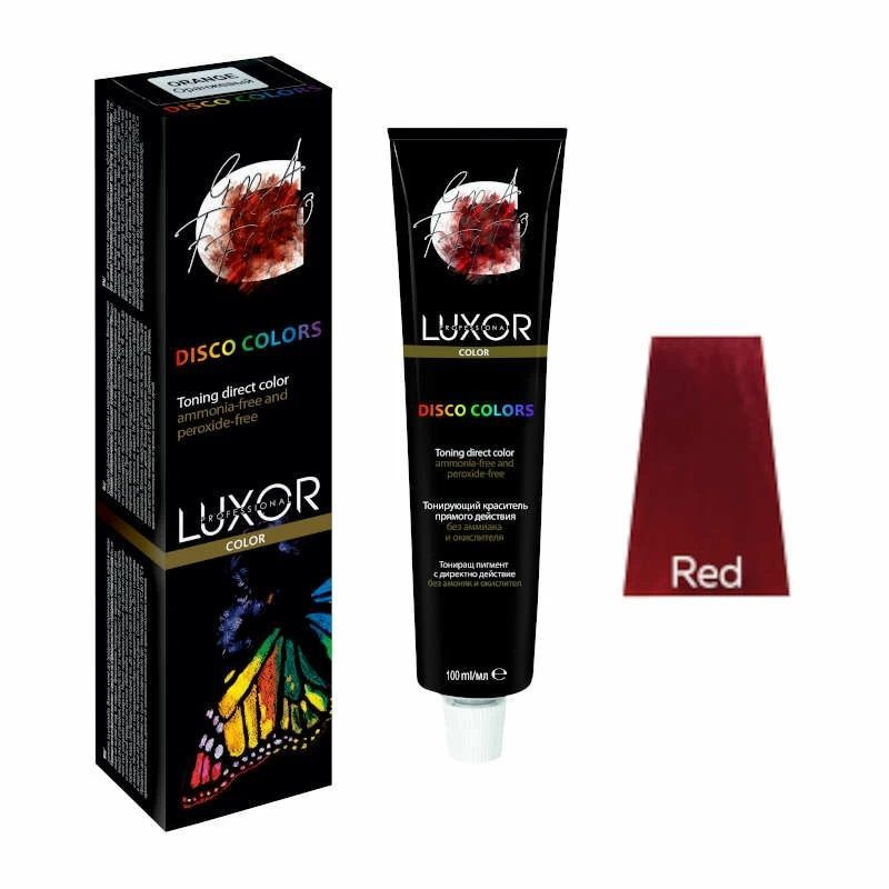LUXOR PROFESSIONAL/Красный тонирующий гель для волос прямого действия/Disco Colors/100 мл  #1