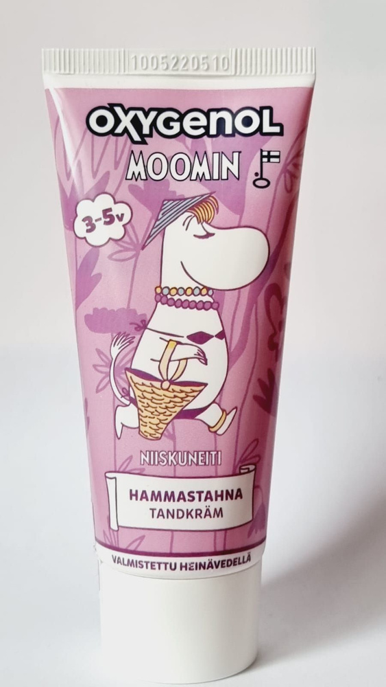 Детская зубная паста Oxygenol Moomin 3-5 лет со вкусом клубники 50 мл (Из Финляндии)  #1