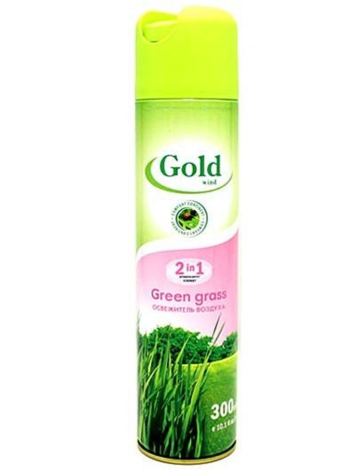 Gold Wind Освежитель воздуха "Зеленая трава" (Green grass), 300 мл #1