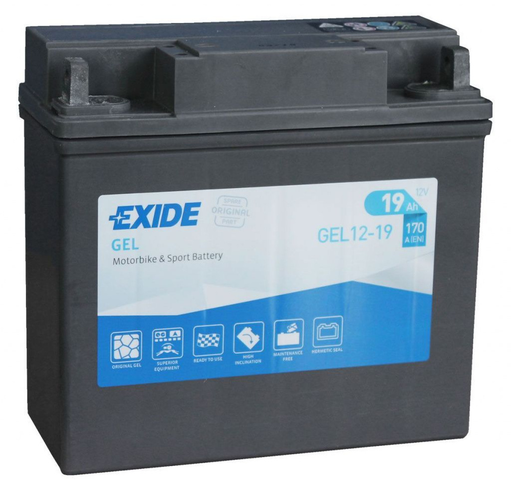 Аккумулятор автомобильный Exide GEL12-19 (19 A/h), 170A R+ #1