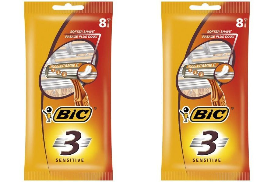 Бритва BIC "БИК3" для чувствительной кожи, 8 шт. В комплекте 2 упаковки  #1