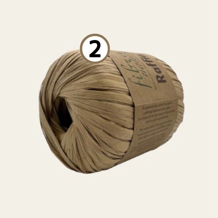 Пряжа Fibra Natura Raffia (116-28 Тёмное золото), 2 мотка х 40г, 90м/100% целлюлоза  #1