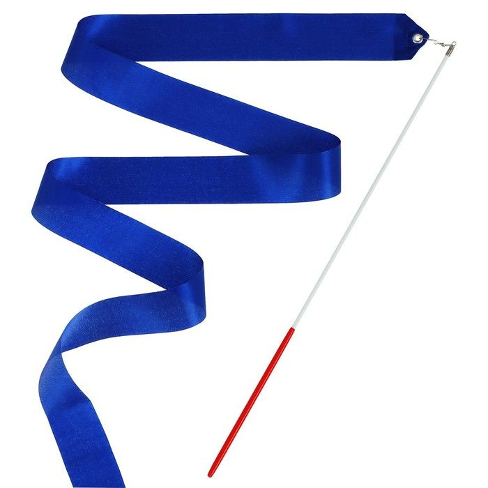 Лента гимнастическая с палочкой, 4 м, цвет синий #1