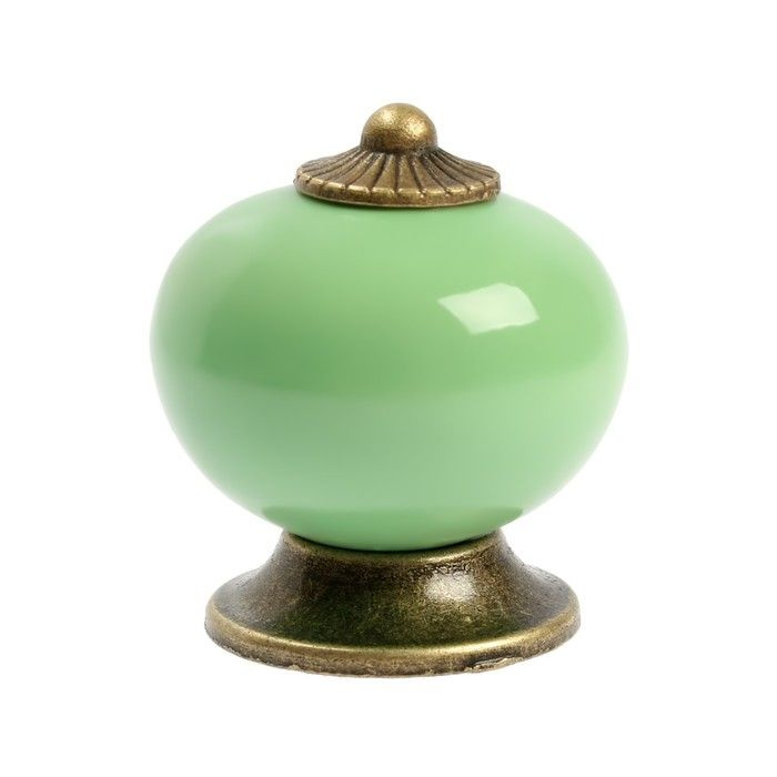 TUNDRA Ручка кнопка DOME Ceramics 003, керамическая, зеленая, 2 штуки.  #1