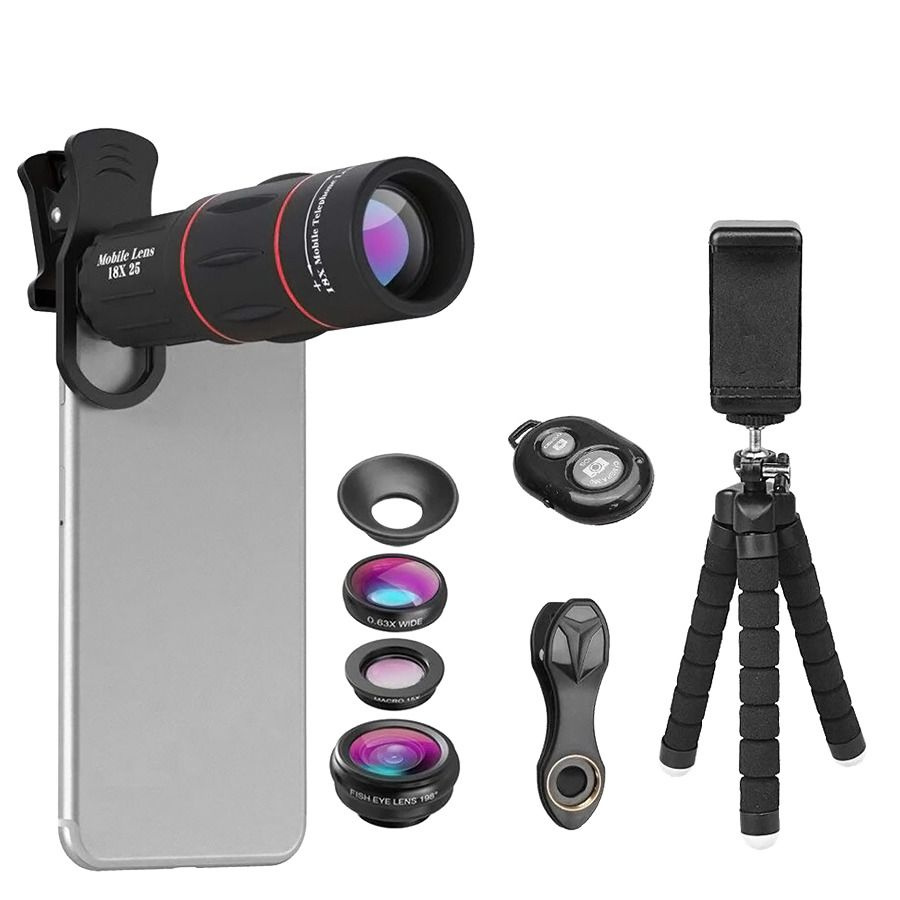 Комплект объективов Apexel 18x Telephoto 5-in-1 Kit для смартфона #1