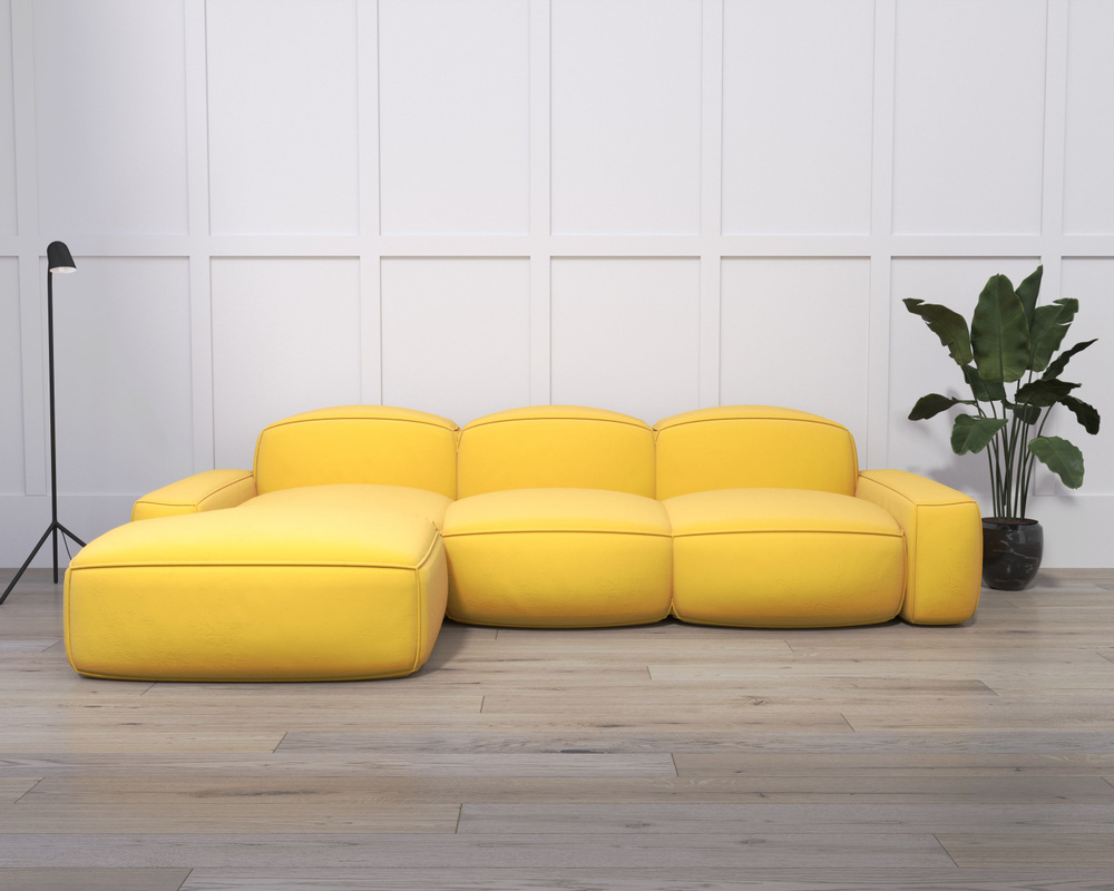 Модульный диван (комплект) "Баст" с оттоманкой, механизм Нераскладной, 350x185x80 см НЭНДО  #1