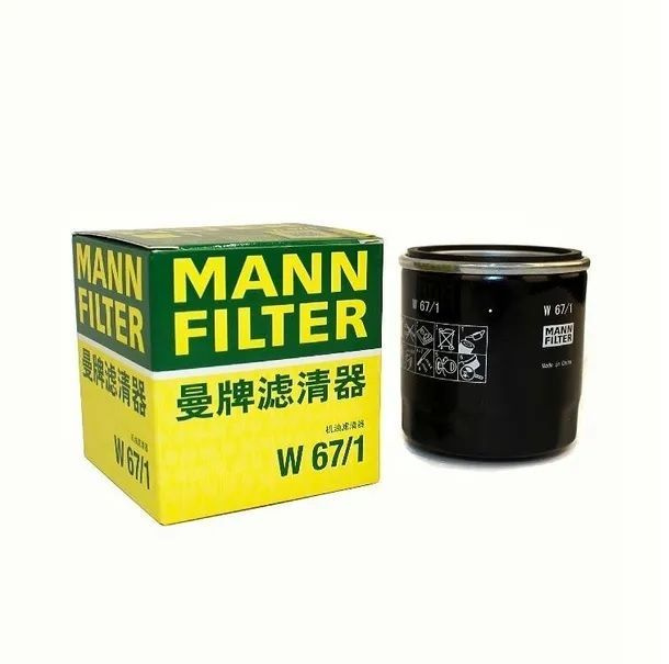 MANN FILTER Фильтр масляный арт. W67/1, 1 шт. #1