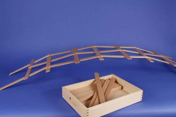Деревянный конструктор "мост Да Винчи" 40деталей / детский деревянный конструктор / развивающая игрушка #1