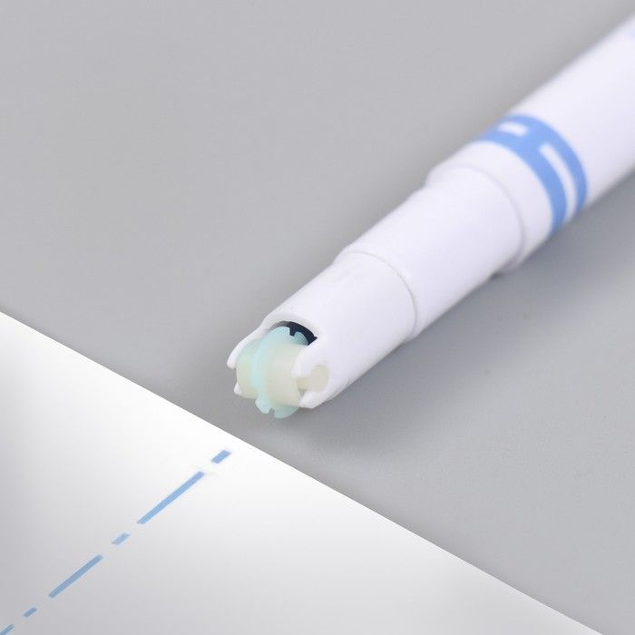 Ручка-печать роликовая для творчества "Штрихпунктирная линия" 13 см  #1