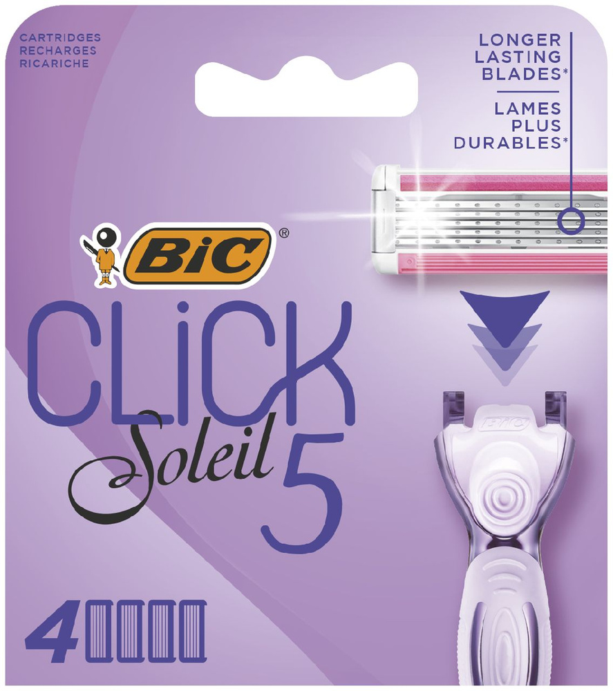 Сменные кассеты BIC Click 5 Soleil 5 лезвий, 4шт #1