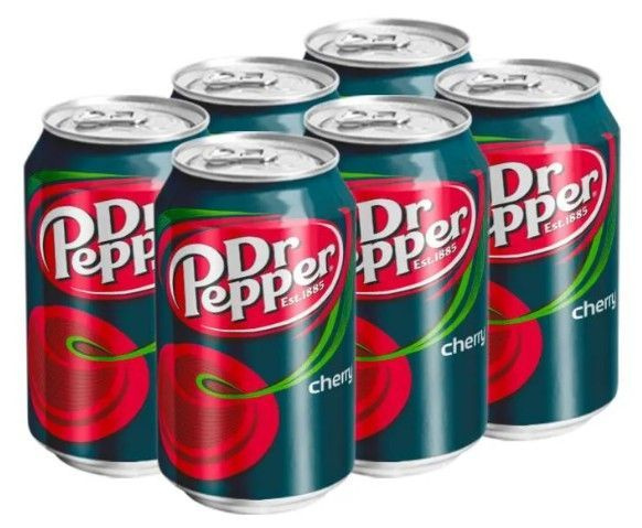 Газированный напиток Dr Pepper Cherry со вкусом вишни (США), 355 мл (6 шт)  #1