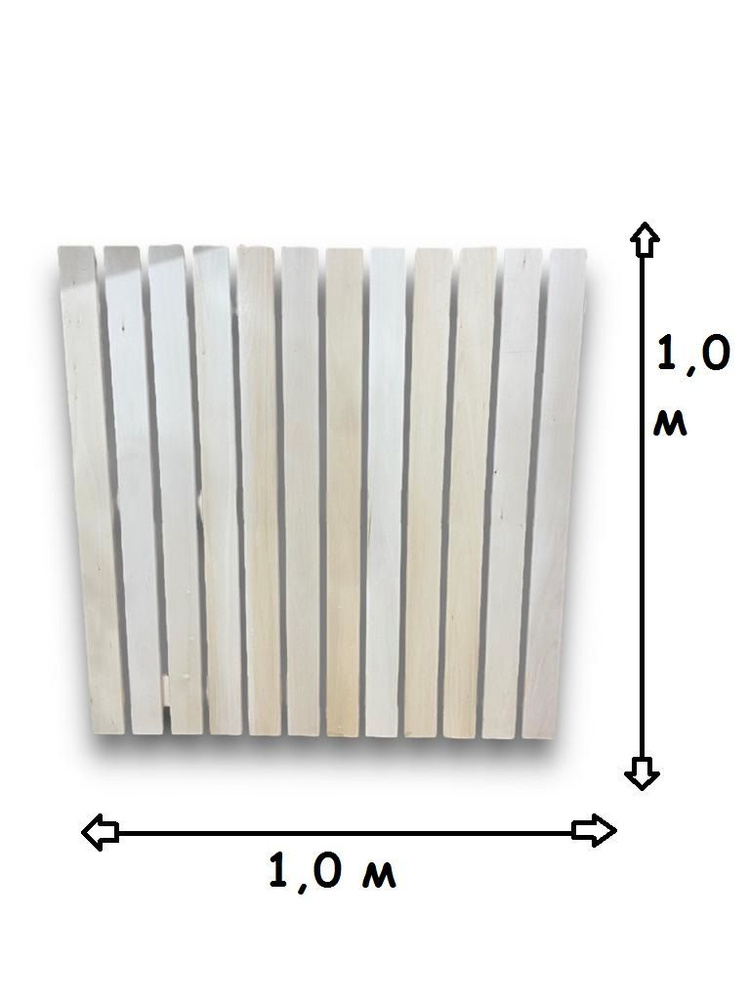 Слани (решетка на пол) 1,0 х 1,0 м. из липы "Высший сорт" #1