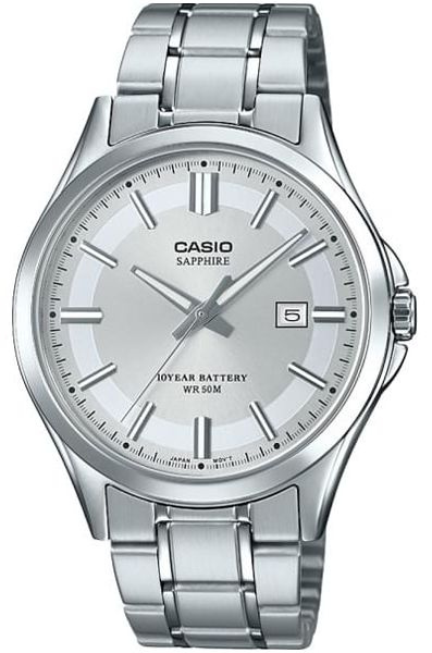 Кварцевые мужские наручные часы Casio Collection MTS-100D-7A с сапфировым стеклом  #1