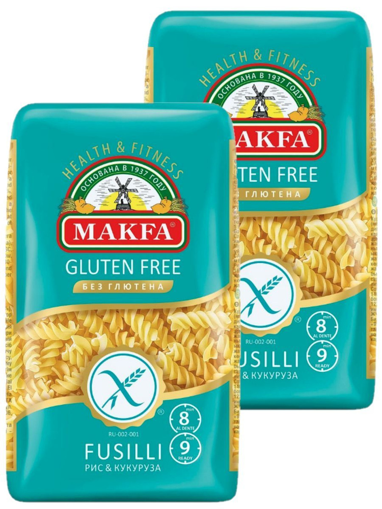 Makfa Fusilli безглютеновые макароны спирали, изготовлены из рисовой и кукурузной муки, без ГМО, 300 #1